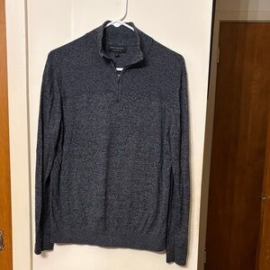 Banana Republic Men's Charcoal Zip-Up Sweater